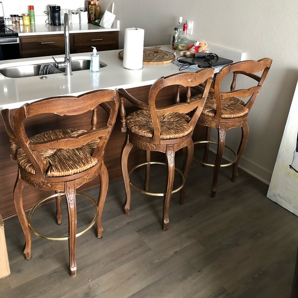 Wood Barstools (set of 3) - Picture 2 of 8